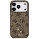 Guess 4G Small Classic Logo MagSafe Brown Kryt iPhone 17 Pro