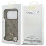 Guess 4G Small Classic Logo MagSafe Brown Kryt iPhone 17 Pro