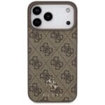 Guess 4G Small Classic Logo MagSafe Brown Kryt iPhone 17 Pro Max