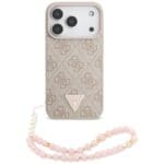 Guess 4G Strap Triangle Logo MagSafe Pink Kryt iPhone 17 Pro