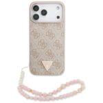 Guess 4G Strap Triangle Logo MagSafe Pink Kryt iPhone 17 Pro Max