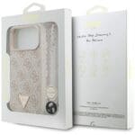 Guess 4G Strap Triangle Logo MagSafe Pink Kryt iPhone 17 Pro Max