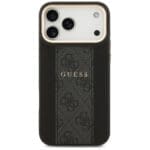 Guess 4G Stripe MagSafe Black Kryt iPhone 17 Pro Max
