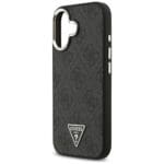 Guess 4G Triangle Logo MagSafe Black Silver Kryt iPhone 17