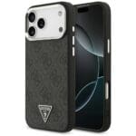 Guess 4G Triangle Logo MagSafe Black Silver Kryt iPhone 17 Pro Max