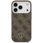 Guess 4G Triangle Logo MagSafe Brown Kryt iPhone 17 Pro