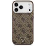 Guess 4G Triangle Logo MagSafe Brown Kryt iPhone 17 Pro Max