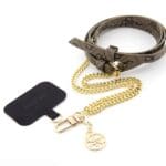 Guess Crossbody PU 4G Chain with Charm Gold/Brown