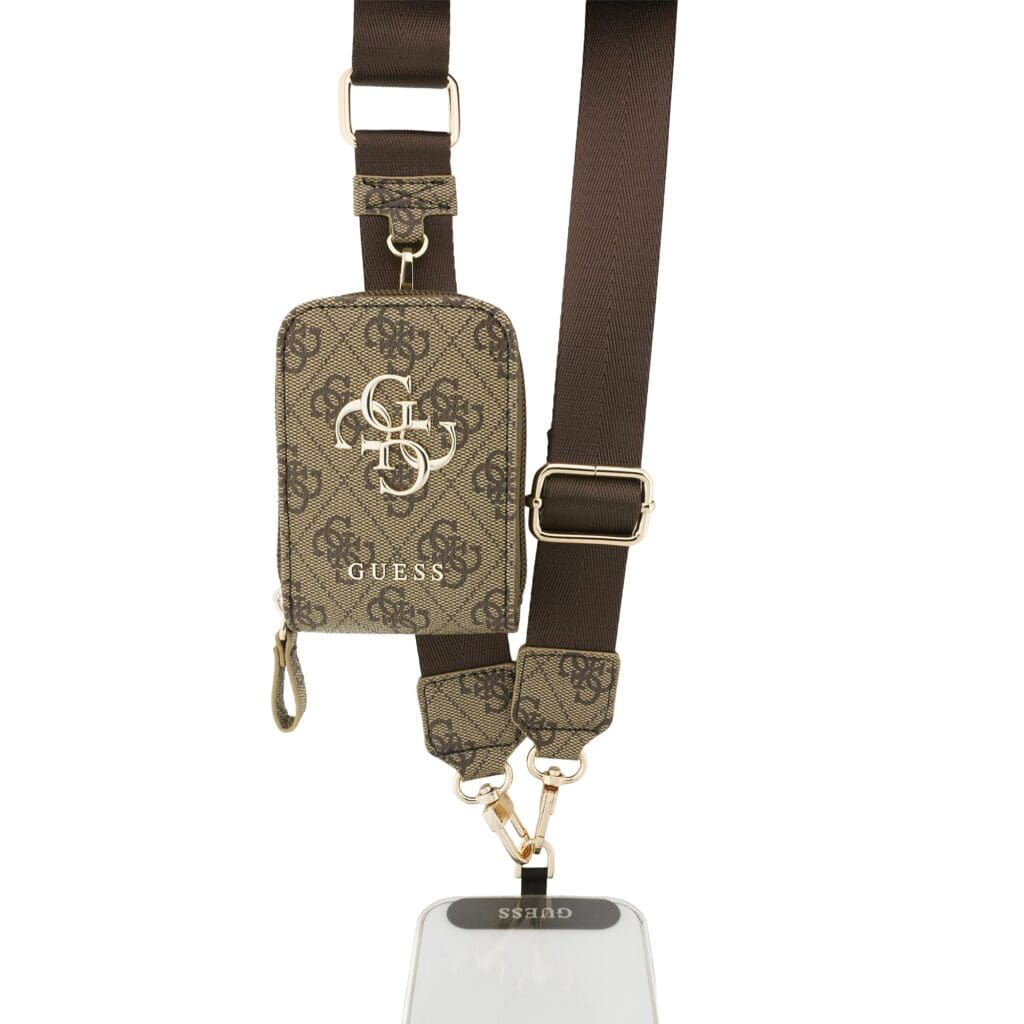Guess Crossbody PU 4G Metal Logo + Wallet Brown