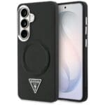 Guess Embossed Ring Triangle Logo MagSafe Black Kryt Samsung Galaxy S26