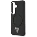 Guess Embossed Ring Triangle Logo MagSafe Black Kryt Samsung Galaxy S26