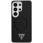 Guess Embossed Ring Triangle Logo MagSafe Black Kryt Samsung Galaxy S26 Ultra