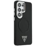 Guess Embossed Ring Triangle Logo MagSafe Black Kryt Samsung Galaxy S26 Ultra