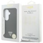 Guess Fixed Glitter Triangle MagSafe Plus Black Kryt Samsung Galaxy S26
