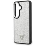 Guess Fixed Glitter Triangle MagSafe Plus Silver Kryt Samsung Galaxy S26
