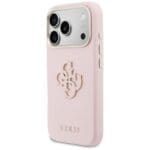 Guess FW Resin Logo Pink Kryt iPhone 17 Pro Max