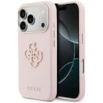 Guess FW Resin Logo Pink Kryt iPhone 17 Pro Max