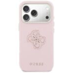 Guess FW Resin Logo Pink Kryt iPhone 17 Pro Max