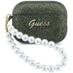 Guess Glitter Pearl Strap Khaki Kryt AirPods Pro
