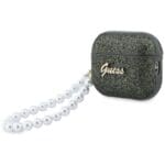 Guess Glitter Pearl Strap Khaki Kryt AirPods Pro