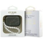 Guess Glitter Pearl Strap Khaki Kryt AirPods Pro