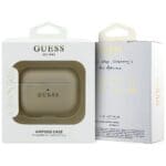 Guess Grained Classic Logo Hook Gold Kryt AirPods Pro