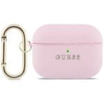 Guess Grained Classic Logo Hook Pink Kryt AirPods Pro