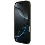 Guess Grained Ring MagSafe Black Kryt iPhone 17