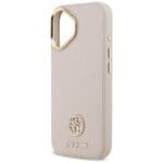 Guess Grained Strass Logo MagSafe Pink Kryt iPhone 17