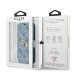 Guess GUBKP13L4GMGBL Blue Book 4G Big Metal Logo Kryt iPhone 13/13 Pro