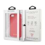 Guess GUHCI8LSGLRE Red Hardcase Silicone Kryt iPhone 7/8/SE 2020/SE 2022