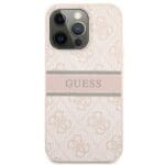 Guess GUHCP13L4GDPI Pink Hardcase 4G Stripe Kryt iPhone 13/13 Pro