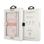 Guess GUHCP13LKMABPI Pink Hardcase Marble Strap Collection Kryt iPhone 13/13 Pro