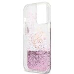 Guess GUHCP13LLG4GPI Pink Hardcase 4G Big Liquid Glitter Kryt iPhone 13/13 Pro