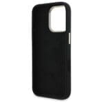Guess GUHCP16LSMBSLK Black Hardcase Silicone Script Metal Logo & Frame Kryt iPhone 16 Pro