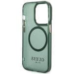 Guess GUHMP14LHTCMA Khaki Hardcase Gold Outline Translucent MagSafe Kryt iPhone 14 Pro