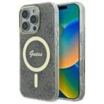 Guess GUHMP16LH4STW Brown Hardcase IML 4G MagSafe Kryt iPhone 16 Pro
