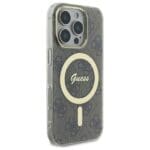 Guess GUHMP16LH4STW Brown Hardcase IML 4G MagSafe Kryt iPhone 16 Pro