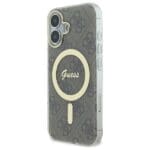 Guess GUHMP16MH4STW Brown Hardcase IML 4G MagSafe Kryt iPhone 16 Plus