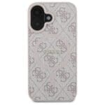 Guess GUHMP16SG4GFRP Pink Hardcase 4G Ring Classic Logo MagSafe Kryt iPhone 16