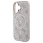 Guess GUHMP16SG4GFRP Pink Hardcase 4G Ring Classic Logo MagSafe Kryt iPhone 16