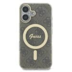 Guess GUHMP16SH4STW Brown Hardcase IML 4G MagSafe Kryt iPhone 16