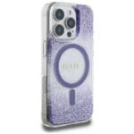Guess HC Resin Bottom Glitter MagSafe Purple Kryt iPhone 16 Pro Max