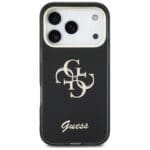 Guess IML 4G Script Metal Black Kryt iPhone 17 Pro