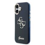 Guess IML 4G Script Metal Logo Blue Kryt iPhone 17