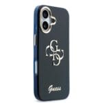 Guess IML 4G Script Metal Logo Blue Kryt iPhone 17