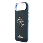 Guess IML 4G Script Metal Logo Blue Kryt iPhone 17 Air