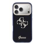 Guess IML 4G Script Metal Logo Blue Kryt iPhone 17 Pro