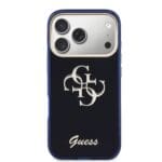 Guess IML 4G Script Metal Logo Blue Kryt iPhone 17 Pro Max