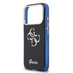 Guess IML 4G Script Metal Logo Blue Kryt iPhone 17 Pro Max